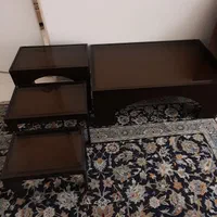 میز نهار خوری ۶ نفره . و یک میز وسط به همراه عسلی.|میز و صندلی غذاخوری|کرج, دهقان ویلا|دیوار