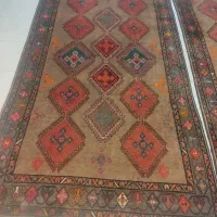قالی پشم در پشم قدیمی ترکی دست بافت