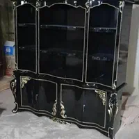 کتابخانه با درب و شبکه ای/استند/شلف