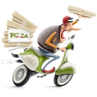 پیک موتور رستوران و تراکت پخش کن