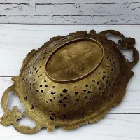ظرف میوه برنزی گل برجسته (میوه خوری برنز ایتالیا)|ظروف سرو و پذیرایی|تهران, اختیاریه|دیوار