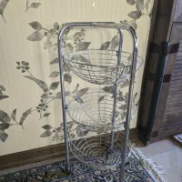 سبد سیب زمینی و پیاز استیل سه طبقه