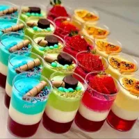 انواع دسر و ژله .کیک خیس شکلاتی .کاپ کیک .چیز کیک