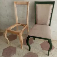 صندلی چوب گردو خام 6تا