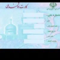 کارت ملی گمشده به اسم هدیه محمدی