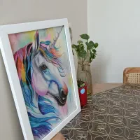 فروش نقاشی طرح اسب مداد رنگی