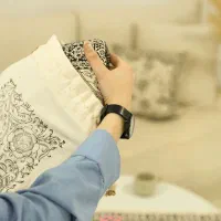 رومیزی متقال قلمکار ارغوان|پرده، رانر، رومیزی|قم, شاه احمد قاسم|دیوار