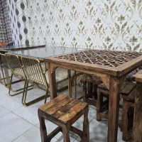 ست میز صندلی باغی ویلایی مجموعه زرکالا|میز و صندلی غذاخوری|یاسوج, |دیوار