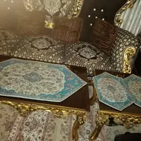 رومیزی ۳عدد با ۴عدد روی کوسن باهم ۵۰۰تومان|پرده، رانر، رومیزی|تهران, سنگلج (شاپور)|دیوار