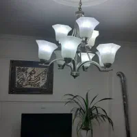 لوستر ۹ شاخه استیل نقره ای|لوستر و چراغ آویز|تهران, جیحون|دیوار