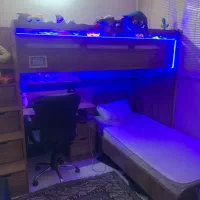 تخت خواب دو طبقه جوان|تخت و سرویس خواب|مشهد, سرافرازان|دیوار