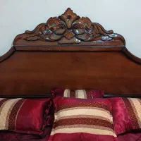 فروش یک سرویس کامل خواب (تخت ودراور و..)کامل چوب|تخت و سرویس خواب|بجنورد, |دیوار