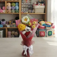 گل بافتنی - عروسک -کادو - روز زن - هدیه