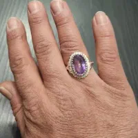 انگشتر دست ساز اماتیس تراش خورده