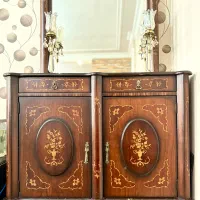 کنسول و آینه شمعدان سنتی چوبی
