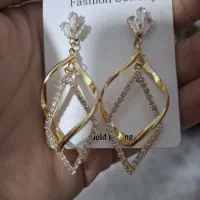 گوشواره مارپیچی الماسی