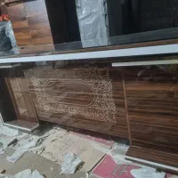 میز مدیریت تمام هایگلاس ال دار