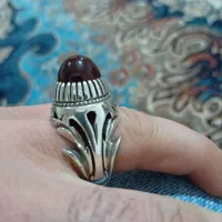 انگشتر نقره غفاری عقیق سیر