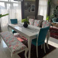 میز ناهارخوری۸نفره|میز و صندلی غذاخوری|شبستر, |دیوار