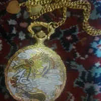 ساعت جیبی مینا کاری شده قدیمی کوکی