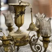حراج لوستر برنجی وکنارسالنی