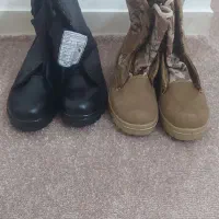 پوتین سربازی مشکی و خاکی