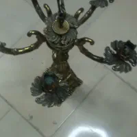 لوستر شمعدان برنزی برنجی|لوستر و چراغ آویز|مشهد, طلاب|دیوار