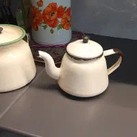 کتری وقوری لعابی قدیمی|سماور، چای‌ساز، قهوه‌ساز|قزوین, |دیوار