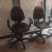 صندلی گردان چرخدار جکدار در حد نو