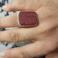 انگشتر عقیق و فیروزه