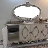 آینه و کنسول منبت کاری|بوفه، ویترین، کنسول|تهران, یوسفآباد|دیوار