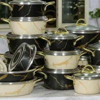 سرویس۱۴پارچه طرح چدن فورج هلنا|ظروف پخت‌وپز|تبریز, |دیوار