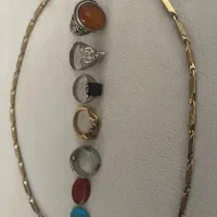 انگشتر نقره و گردنبند