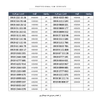 سیمکارت ۰۹۱۹ سه رقم یکی رند ۹۱۹/0919/919