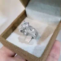 انگشتر جواهرنقره ابکاری رادیوم