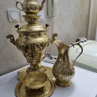 سرویس سماور برنجی .مناسب جهیزیه