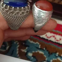 انگشتر نقره قدیمی  با سر عقیق