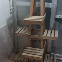 جا گلدانی چوبی