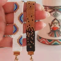 دستبند منجوق بافی سمانه