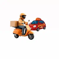 پیک موتور و ماشین در رستوران