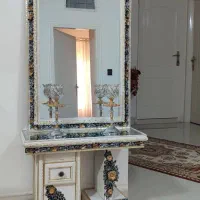 فروش  آینه شمدان نو و میز اتو