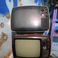 تلویزیون قدیمی سیاه و سفید پنکه ژاپنی کلکسیونی