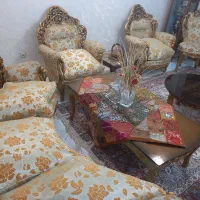 فروش مبلمان استیل با چوب گردو ۹ نفره|مبلمان خانگی و میز عسلی|تهران, مدائن|دیوار