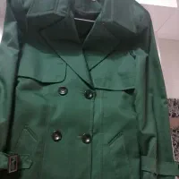 بارانی سبز پولداری رنگی بسیار زیبا و جذاب|لباس|مشهد, هنرور|دیوار