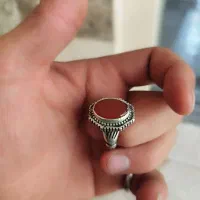 انگشتر عقیق یمنی خط یا ابالفضل العباس قلم برجسته