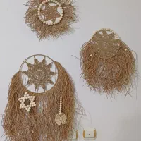 دیوارکوب بوهو رافیا عمده و تکی|صنایع دستی و سایر لوازم تزئینی|ساری, |دیوار