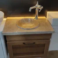روشویی کابینتی سنگی چام سایز 60