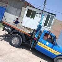 جرثقیل یک تن  نیسانی  خودرو بر امدادخودرو یدک کش