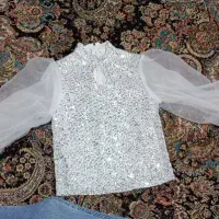 سلام بلیز مجلسی نو شیک سفید سایز ۳۸ تا ۴۰