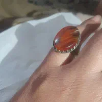 انگشتر نقره ۹۲۵ نگین چشم ببری رکاب درشت|بدلیجات|اصفهان, گرکان|دیوار